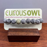 Grey Map Jasper Gemstone Bracelet
