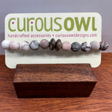 Pink Zebra Jasper Gemstone Bracelet