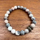 Pink Zebra Jasper Gemstone Bracelet