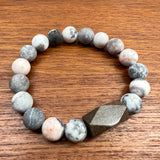 Pink Zebra Jasper Gemstone Bracelet