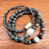 Labradorite Gemstone Bracelet Stack