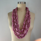 'Moody Mauve' Cozy Scarf Necklace