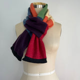 'Rainbow Heather' Narrow Cashmere Scarf