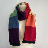 'Rainbow Heather' Narrow Cashmere Scarf