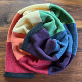'Rainbow Heather' Narrow Cashmere Scarf