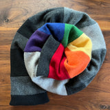 'Rainbow Fade #2' Narrow Cashmere Scarf