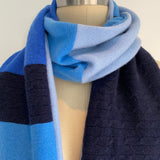 'Blue Wave' Cashmere Scarf