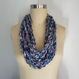 'Stormy Skies' Cozy Scarf Necklace