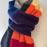 'Rainbow Fade' Narrow Cashmere Scarf