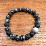 Snowflake Obsidian Gemstone Bracelet