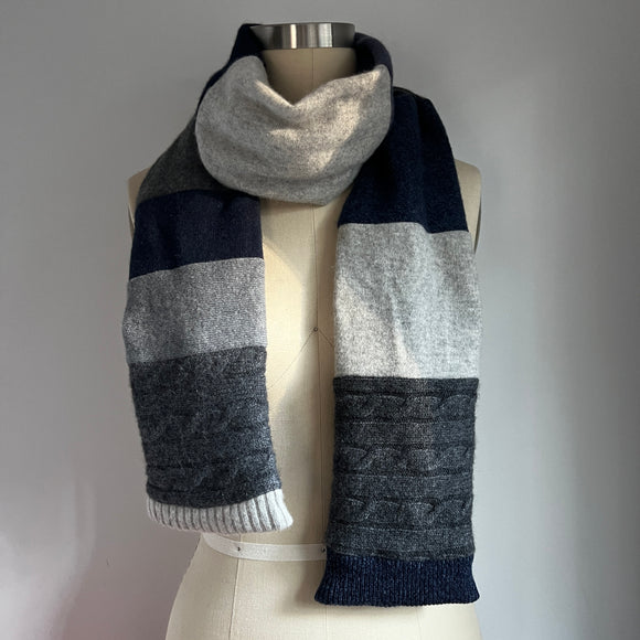 'Blustery' Narrow Cashmere Scarf