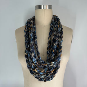 'Midnight Embers' Cozy Scarf Necklace