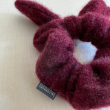 'Maroon Heather Bow' Cashmere Hair Scrunchie