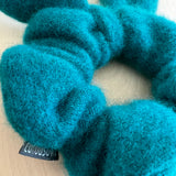 'Turquoise Bow' Cashmere Hair Scrunchie